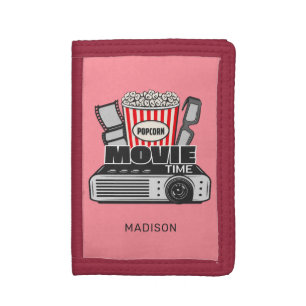 Custom Name Movie Time Tri-fold Wallet