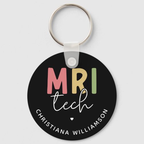 Custom Name MRI Tech  MRI Technologist Gifts Keychain
