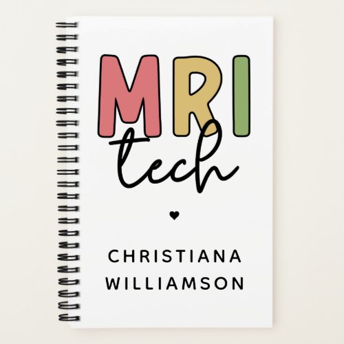 Custom Name MRI Tech  MRI Technologist Gifts Notebook