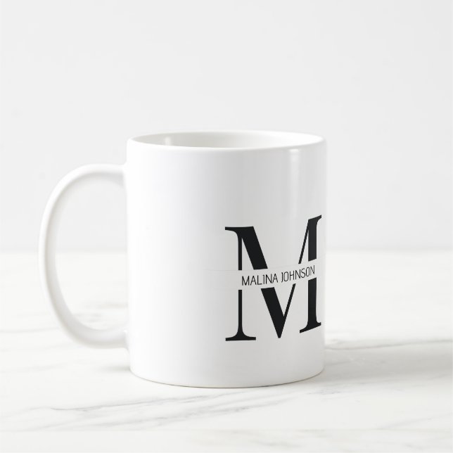 "Custom Name Mug with Letter M" (Left)