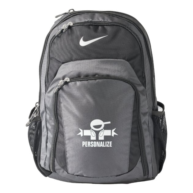 music deejay DJ logo Nike backpack | Zazzle