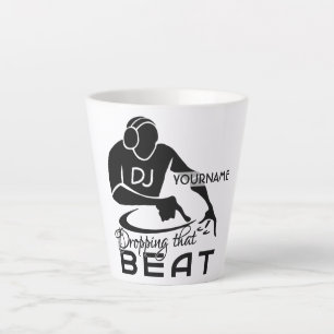 Custom name Music DJ Latte Mug
