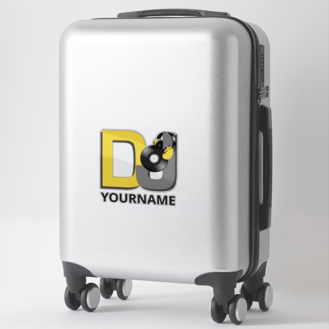 Custom Name Music DJ Sticker (Suitcase)