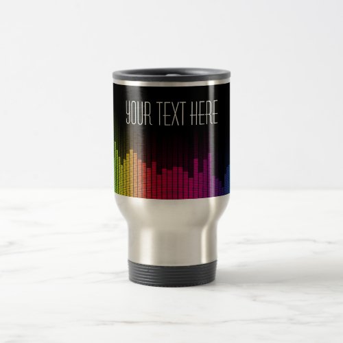 Custom Name Music Equalizer Teacher Student Travel Mug