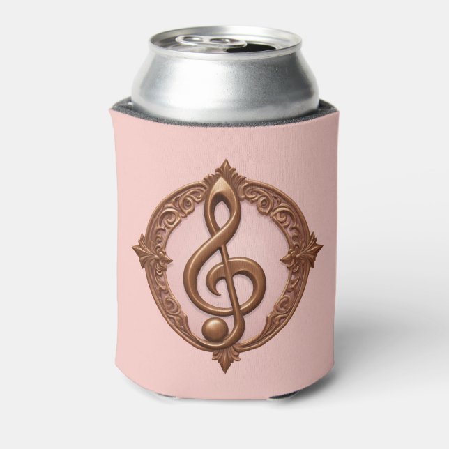 Custom Name Musical Clef Note Can Cooler (Can Back)