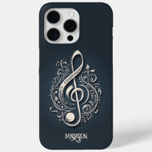 Custom Name Musical Clef Note iPhone 15 Pro Max Case
