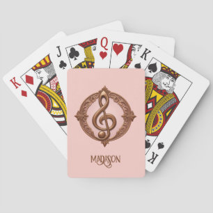 Custom Name Musical Clef Note Poker Cards