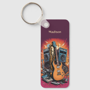 Custom Name Musical Instruments Keychain