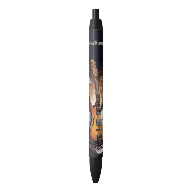 Custom Name Musical Instruments Pen (Front Vertical)