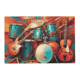 Custom Name Musical Instruments Placemat