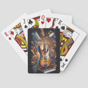 Custom Name Musical Instruments Poker Cards
