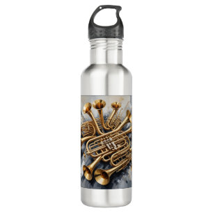 Custom Name Musical Instruments Stainless Steel Water Bottle