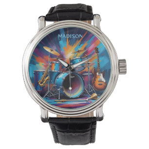 Custom Name Musical Instruments Watch