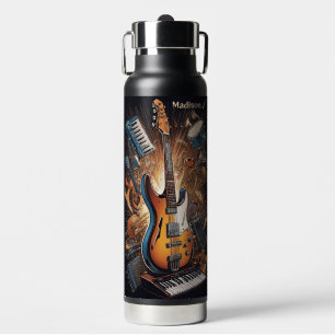 Custom Name Musical Instruments Water Bottle