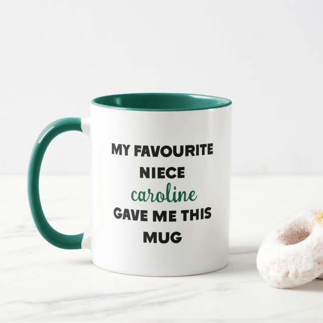 Custom Name My Favorite Niece Gave Me This Mug (With Donut)