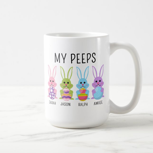 Custom Name My Peeps Easter Coffee Mug (Right)