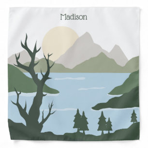 Custom Name Nature Illustration Bandana
