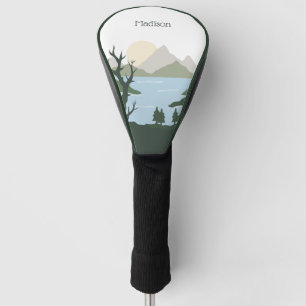 Custom Name Nature Illustration Golf Head Cover