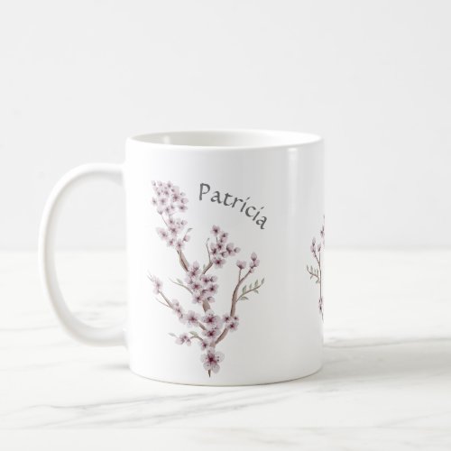 Custom Name Natures Beauty Cherry Blossom Coffee Mug