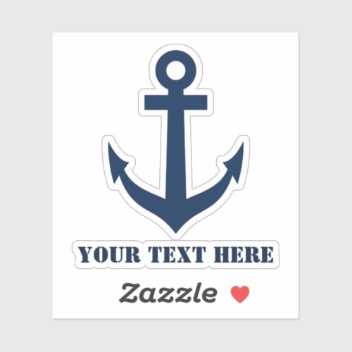 Custom name nautical anchor laptop decal sticker