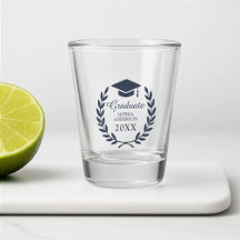 Custom Name Navy Blue Grad Party Premium Souvenir