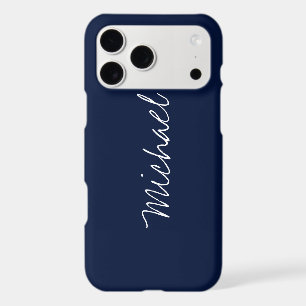 Custom Name Navy Blue iPhone 17 Pro Max Case
