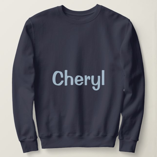 Custom Name Navy Blue Women's Sweatshirt (Design Front)