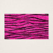 Custom name neon hot pink glitter zebra stripes (Back)