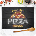 Custom NAME Neon Italian Pizzeria Pizza House Kitchen Towel<br><div class="desc">Custom Neon Sign Style Italian Pizzeria Pizza House Personalized Gifts - Customize with your Name or Custom Text!</div>