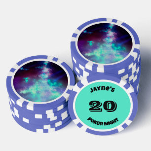 Custom Name Neon Lights Poker Chips