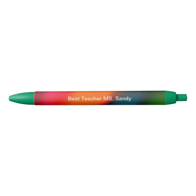 Custom Name Neon of Red, Pink, Orange & Green Pen (Front)