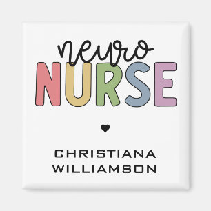 Custom Name Neuro Nurse Neuroscience Nurse Gifts Magnet