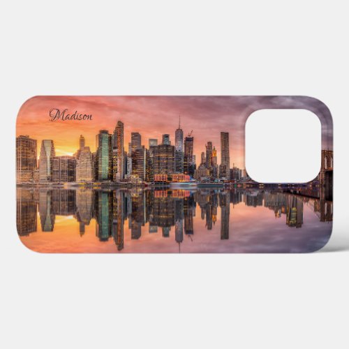 Custom Name New York City Skyline iPhone 13 Pro Case