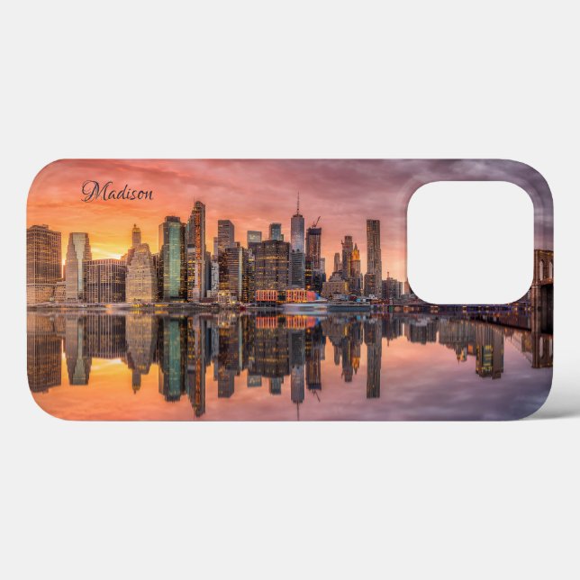 Custom Name New York City Skyline Case-Mate iPhone Case (Back (Horizontal))