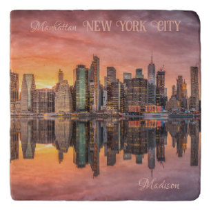 Custom Name New York City Skyline Trivet