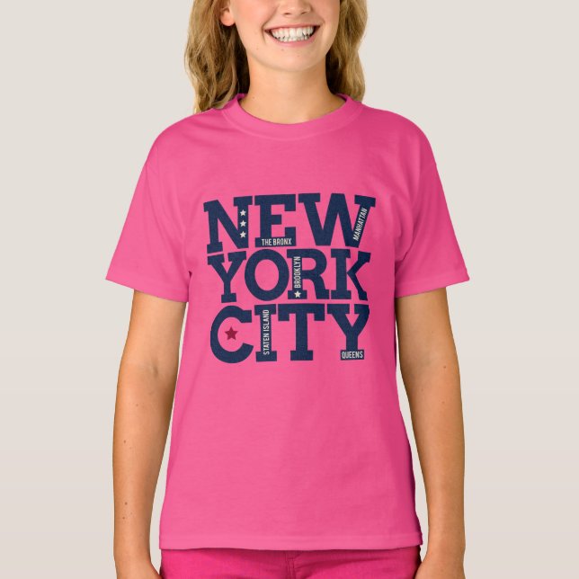 Custom name New York City Typography clothing T-Shirt (Front)