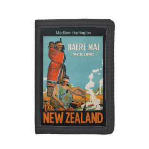 Custom Name New Zealand Tri-fold Wallet