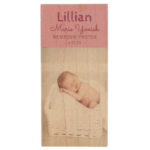 Custom Name Newborn Photo USB Flash Drive