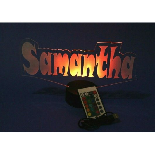 Custom Name Night Light Up Lamp LED Personalized (Front)