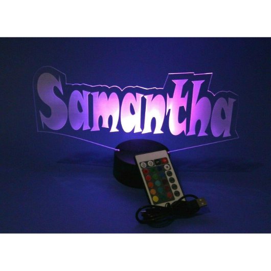 Custom Name Night Light Up Lamp LED Personalized (Front)
