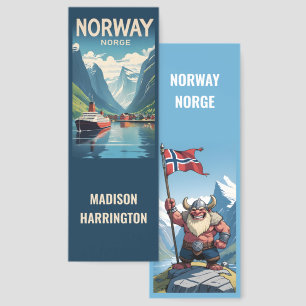 Custom Name Norway Norge Bookmarks
