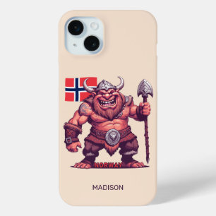 Custom Name Norwegian Troll iPhone 15 Plus Case