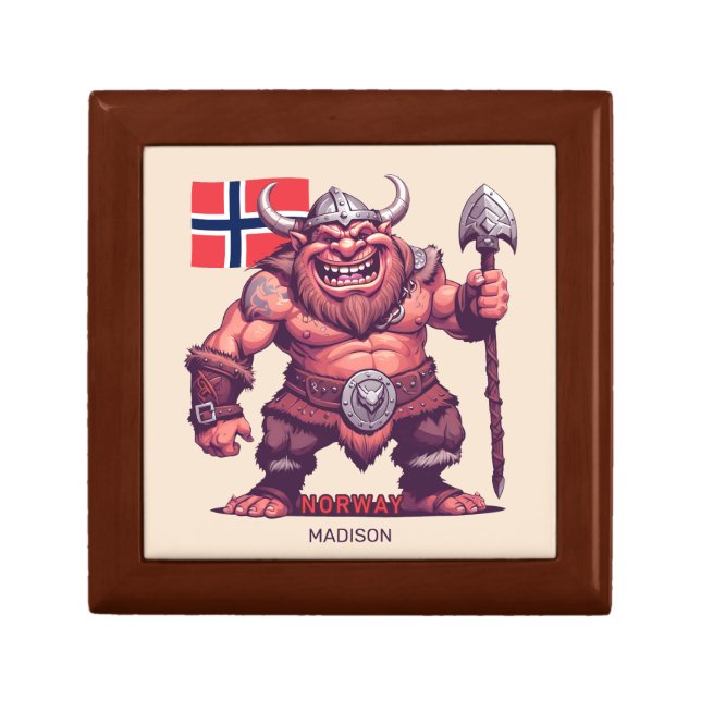 Custom Name Norwegian Troll Gift Box (Front)