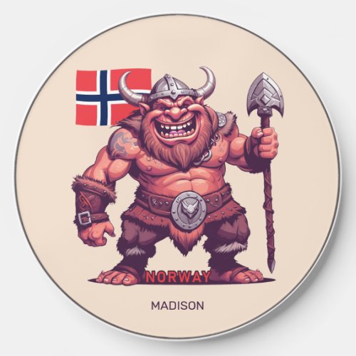 Custom Name Norwegian Troll Wireless Charger