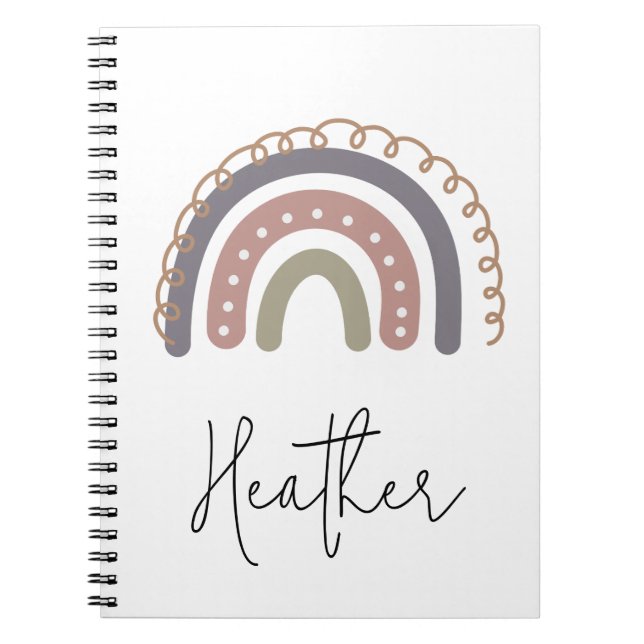 Custom Name Note Book Student University College (Front)