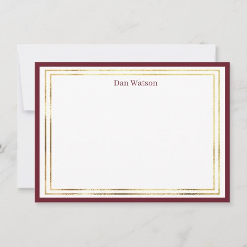 Custom Name Note Card