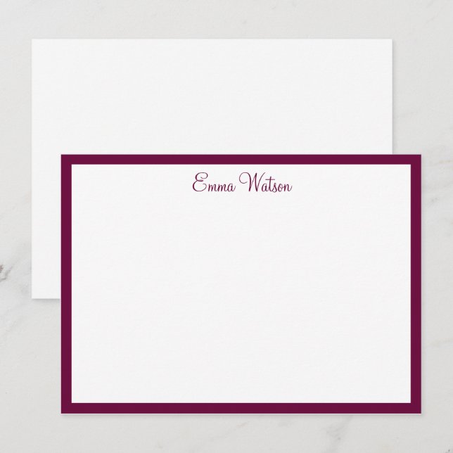 Custom Name Note Card (Front/Back)