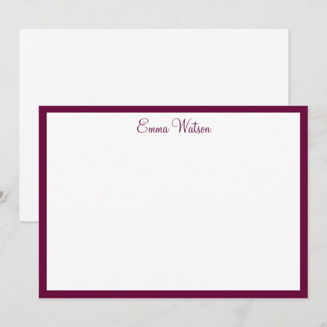Custom Name Note Card (Front/Back)