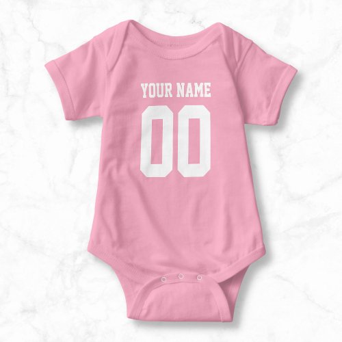 Custom Name Number Baby Football Jersey Bodysuit