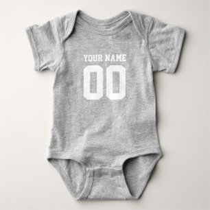 Custom Name Number Baby Football Jersey Bodysuit